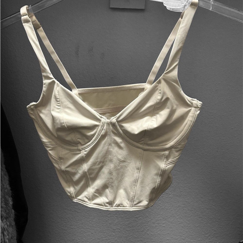 Gilly Hicks Holister Cream Corset Top